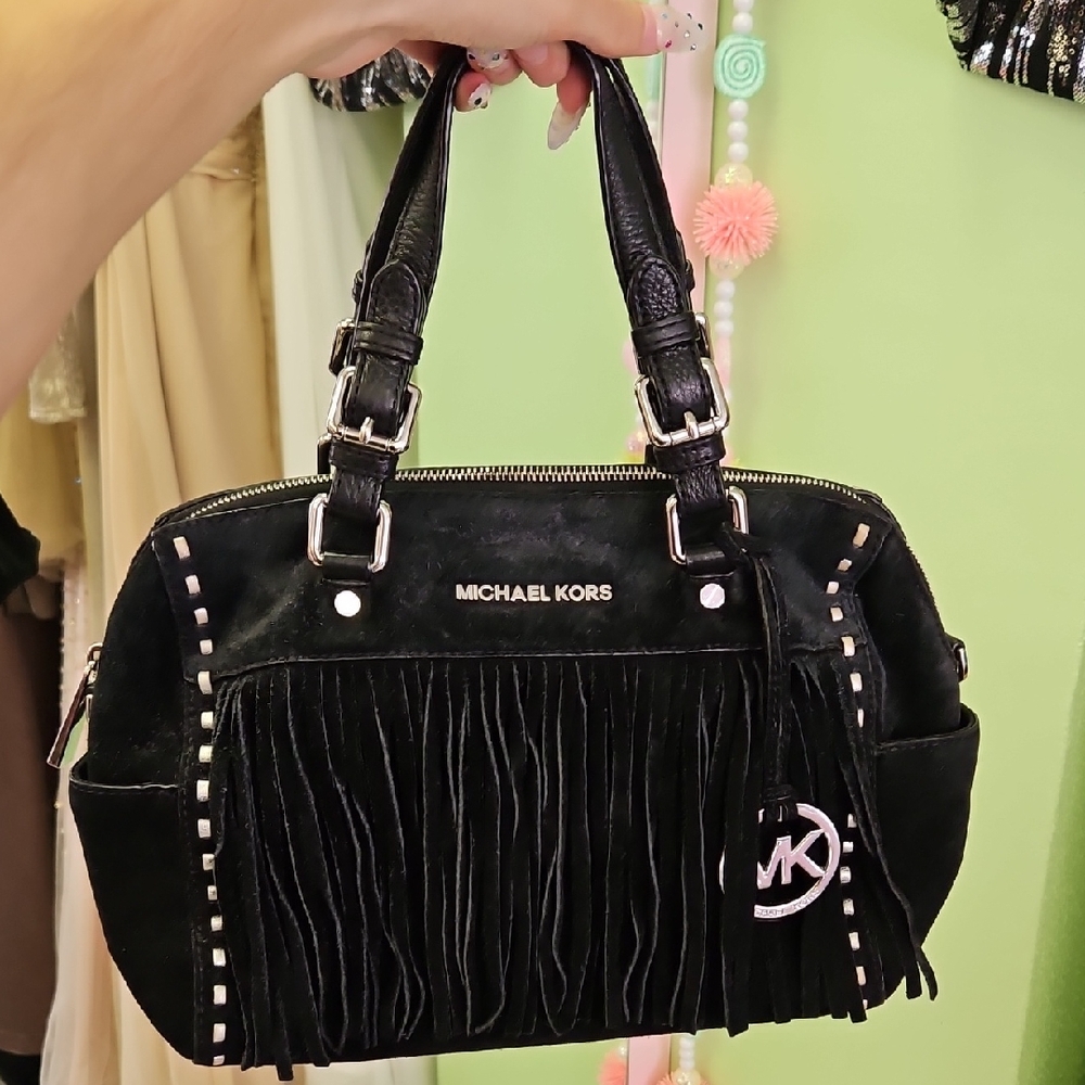 Michael Kors Fringe Black Purse